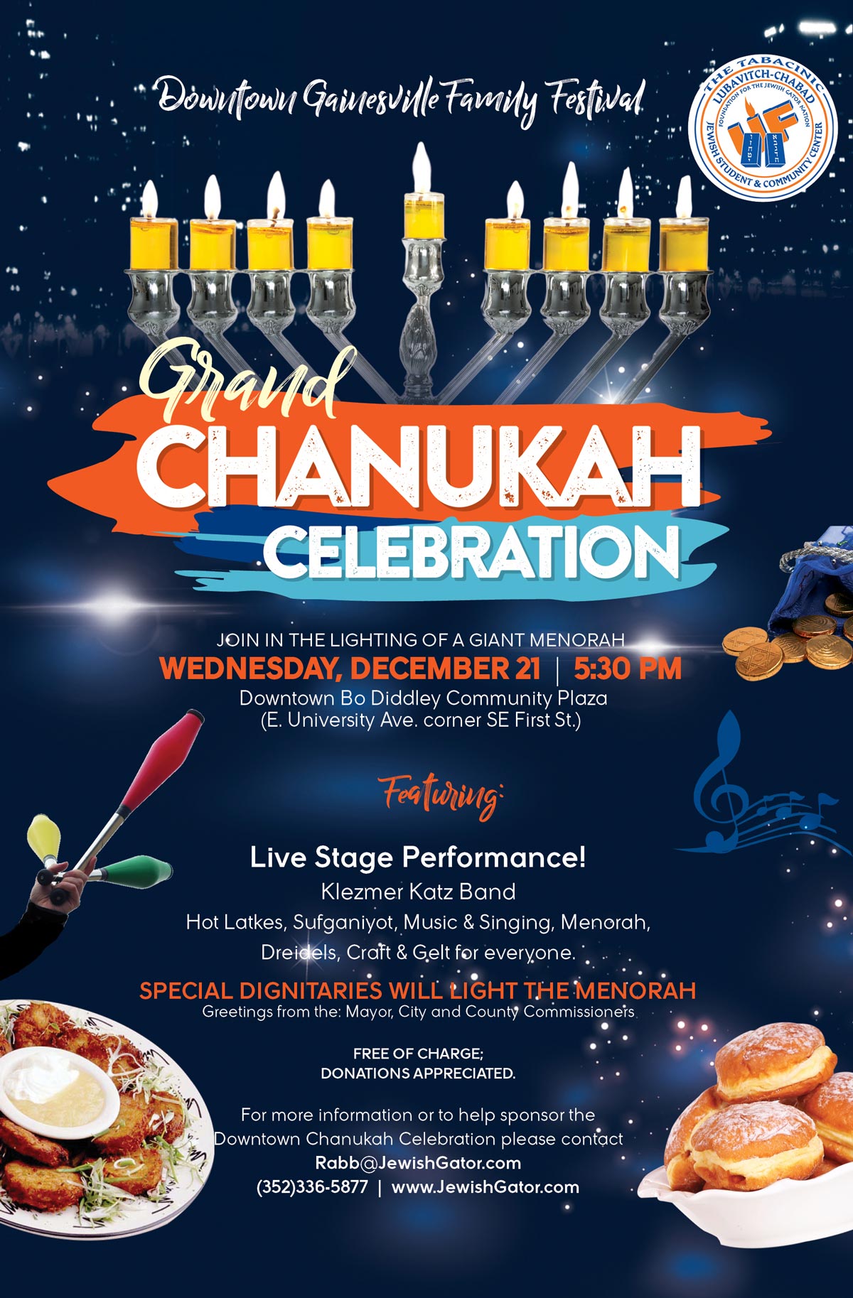 Downtown Chanukah Chabad UF 2022