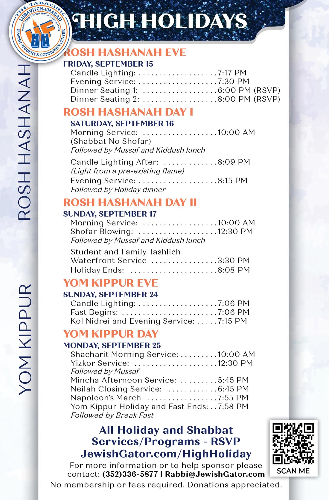 Rosh-Hashanah Schedule