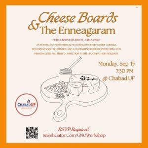 GNO Cheese Boards Chabad UF Fall 25