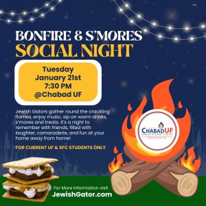 Bonfire & Smores Social Night Chabad UF Spring 25