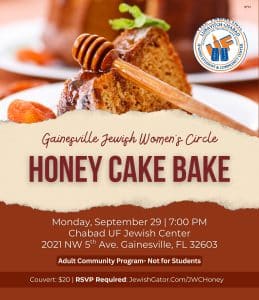 Women’s Circle Honey Cake Bake Chabad UF Fall 25